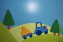 tractor 0684.thumbnail Playscapes, murales divertidos para la pared
