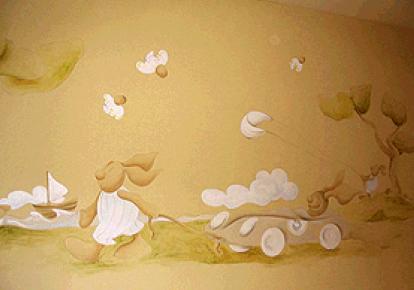 Los murales infantiles de Pilar Burguet cuentan un cuento en la pared Los murales infantiles de Pilar Burguet cuentan un cuento en la pared