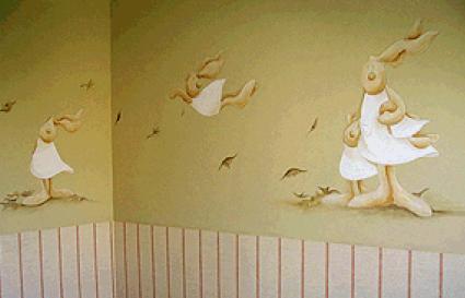 Los murales infantiles de Pilar Burguet cuentan un cuento en la pared Los murales infantiles de Pilar Burguet cuentan un cuento en la pared