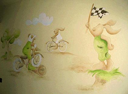 Los murales infantiles de Pilar Burguet cuentan un cuento en la pared Los murales infantiles de Pilar Burguet cuentan un cuento en la pared