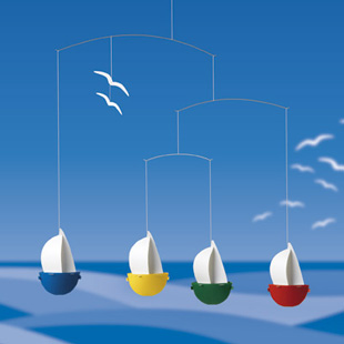 Móviles Flensted para la cuna del bebé barcos Móviles Flensted para la cuna del bebé