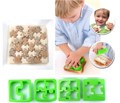Sandwiches divertidos MatchMunch montagesml Sandwiches con forma de puzzles y animales