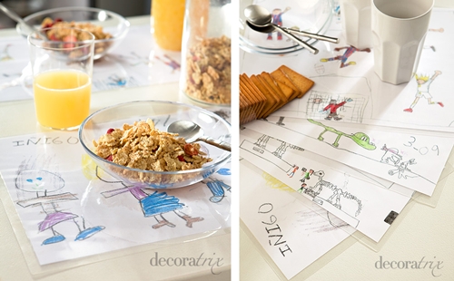 DIY: Individuales con los dibus de tus hij@s individuales DIY: Individuales con los dibus de tus hij@s