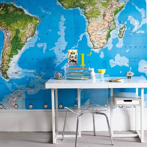 Ambientes que inspiran: Decorando con mapas mapas3 Ambientes que inspiran: Decorando con mapas