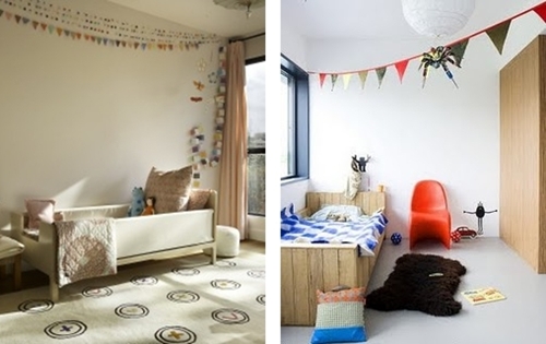 Banderines de fiesta en la habitación infantil banderas Banderines de fiesta en la habitación infantil