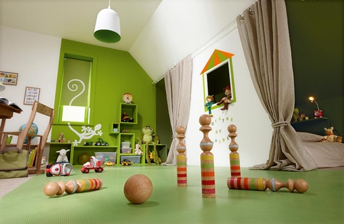 Una sola habitación, 3 espacios disponibles habitacion infantil verde1 Una sola habitación, 3 espacios disponibles