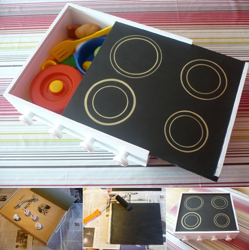 DIY: Convierte una caja de vino en una cocinita cocinita diy DIY: Convierte una caja de vino en una cocinita