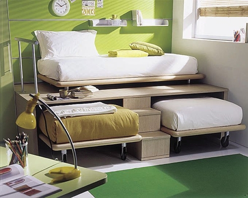 habitacion infantil convertible Habitación para tres ¿Quién dijo que no había espacio?