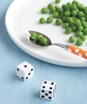 guisantes con dados guisantes con dados Motivar para aprender a comer