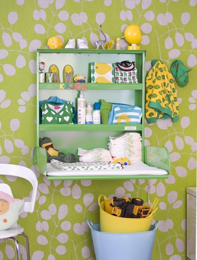 cambiadores verde pared Cambiadores de pared de ByBO Design