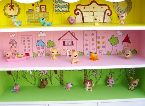 casa mu%C3%B1ecas 2 Clic clac foto ... Casita de muñecas hecha con una estanteria.