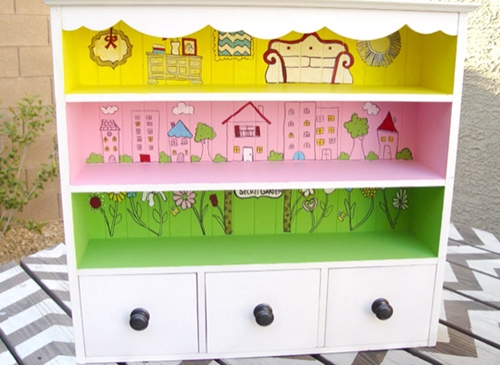 casa mu%C3%B1ecas Clic clac foto ... Casita de muñecas hecha con una estanteria.