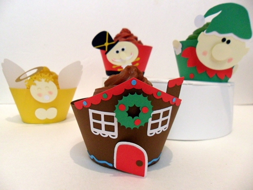 moldes cupcake navidad 2 Moldes de Cupcakes para Navidad