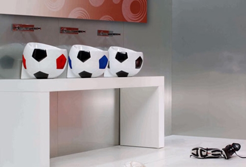 baño infantil tematizado baño infantil tematizado Lavabos para muy futboleros