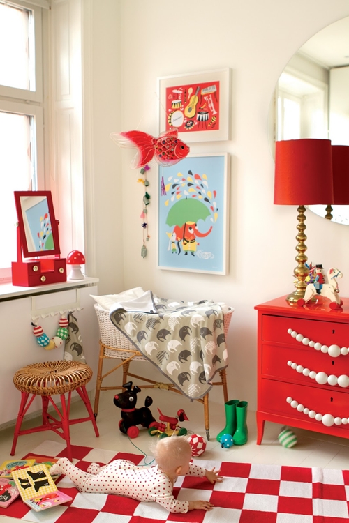 habitacion infantil color 1 Inspiración en rojo